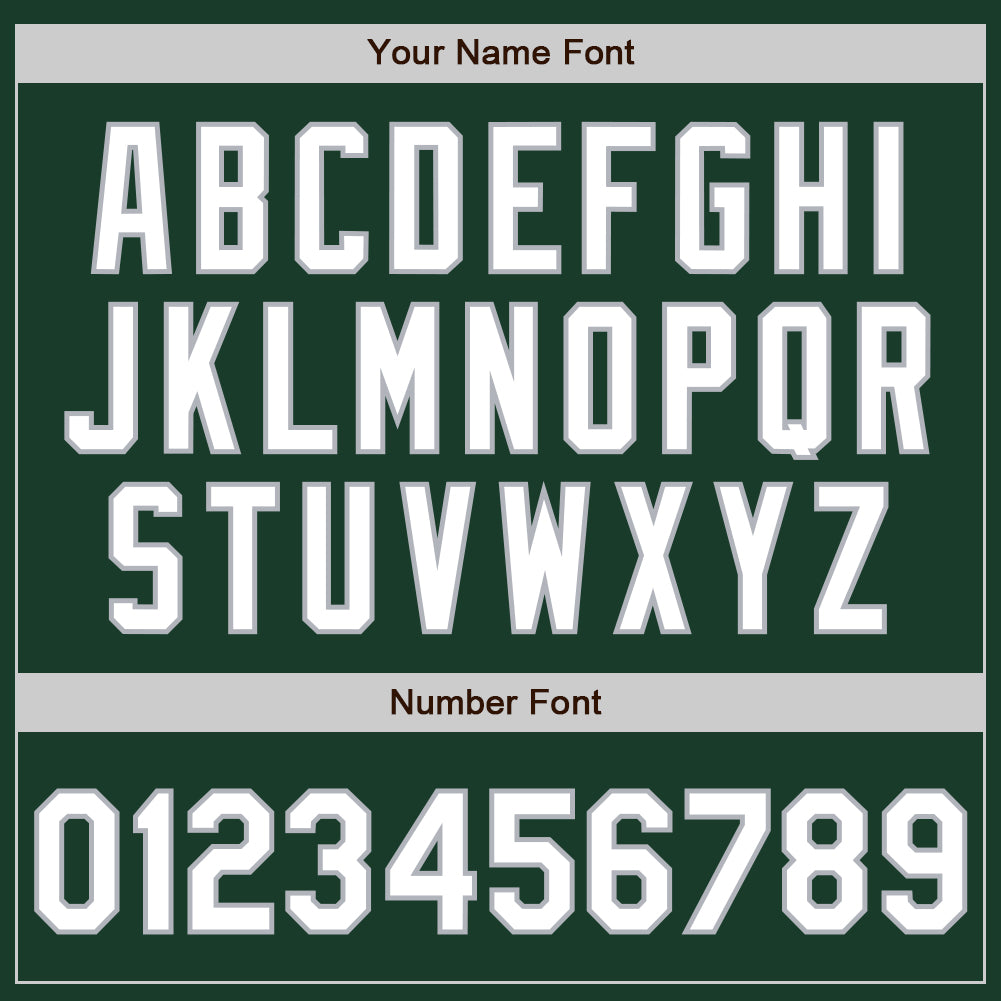 Custom Green White-Gray Authentic Two Tone Baseball Jersey - Sky-Custom