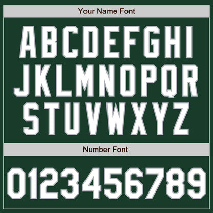 Custom Green White-Gray Authentic Two Tone Baseball Jersey - Sky-Custom