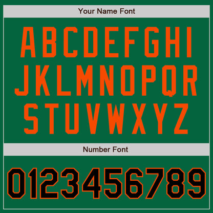 Custom Kelly Green Black-Orange Authentic Two Tone Baseball Jersey - Sky-Custom
