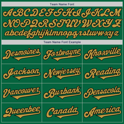 Custom Kelly Green Old Gold-Black Authentic Two Tone Baseball Jersey - Sky-Custom