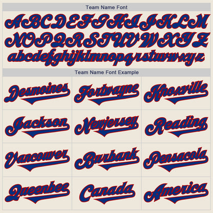 Custom Cream Royal-Red Authentic Two Tone Baseball Jersey - Sky-Custom