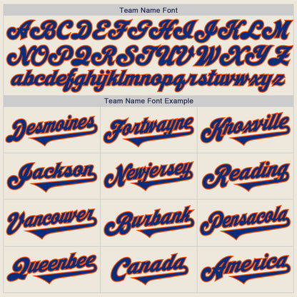 Custom Cream Royal-Orange Authentic Two Tone Baseball Jersey - Sky-Custom