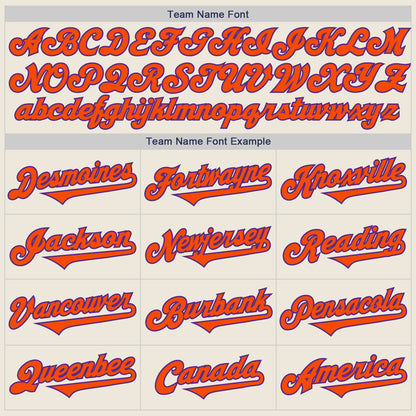 Custom Cream Orange-Purple Authentic Two Tone Baseball Jersey - Sky-Custom