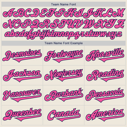 Custom Cream Pink-Navy Authentic Two Tone Baseball Jersey - Sky-Custom