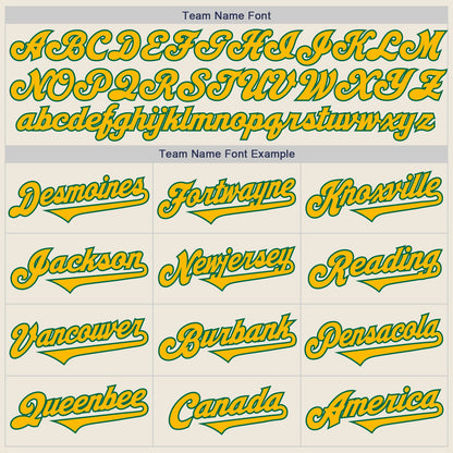 Custom Cream Gold-Kelly Green Authentic Two Tone Baseball Jersey - Sky-Custom