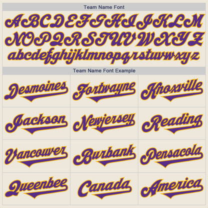 Custom Cream Purple-Gold Authentic Two Tone Baseball Jersey - Sky-Custom