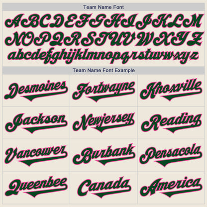 Custom Cream Green-Pink Authentic Two Tone Baseball Jersey - Sky-Custom