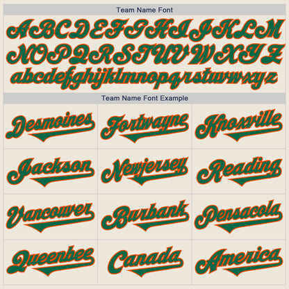 Custom Cream Kelly Green-Orange Authentic Two Tone Baseball Jersey - Sky-Custom