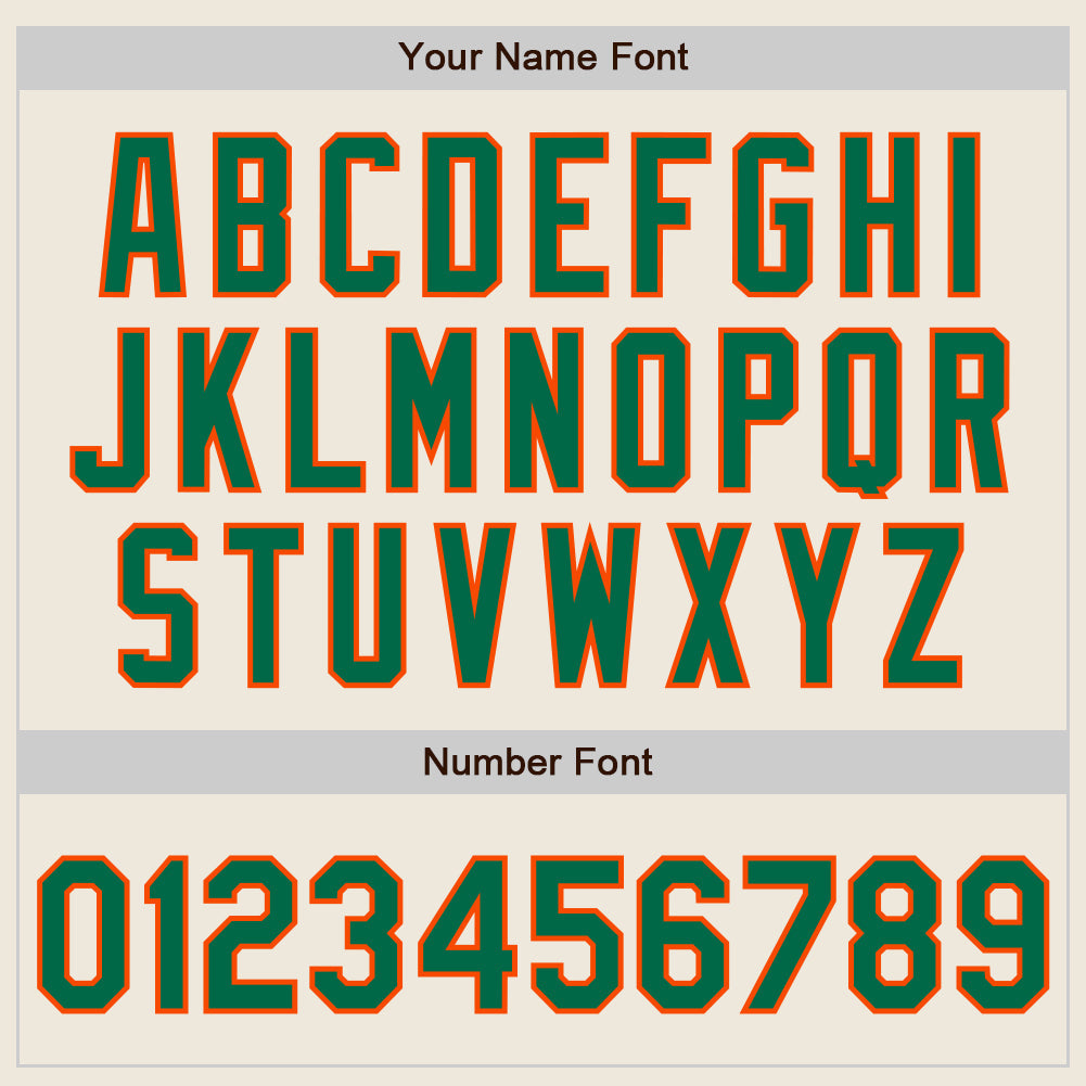Custom Cream Kelly Green-Orange Authentic Two Tone Baseball Jersey - Sky-Custom