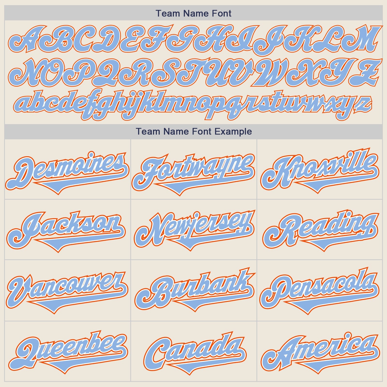 Custom Cream Light Blue White-Orange Authentic Two Tone Baseball Jersey - Sky-Custom