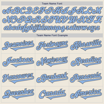 Custom Cream Light Blue-Steel Gray Authentic Two Tone Baseball Jersey - Sky-Custom