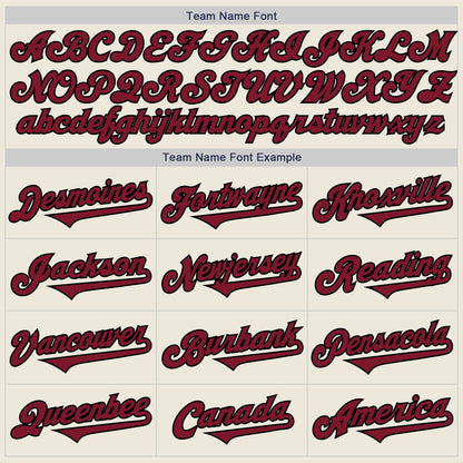 Custom Cream Crimson-Black Authentic Two Tone Baseball Jersey - Sky-Custom