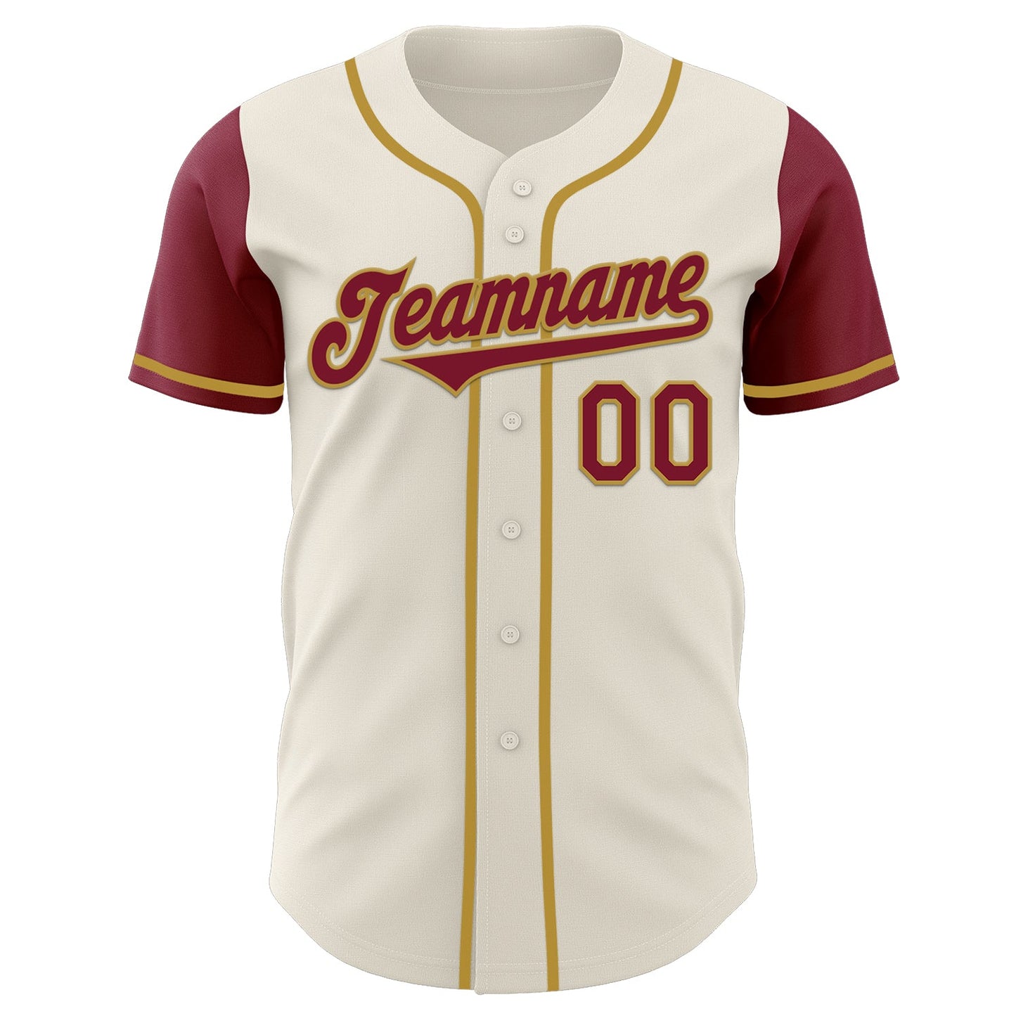 Custom Cream Crimson-Old Gold Authentic Two Tone Baseball Jersey - Sky-Custom