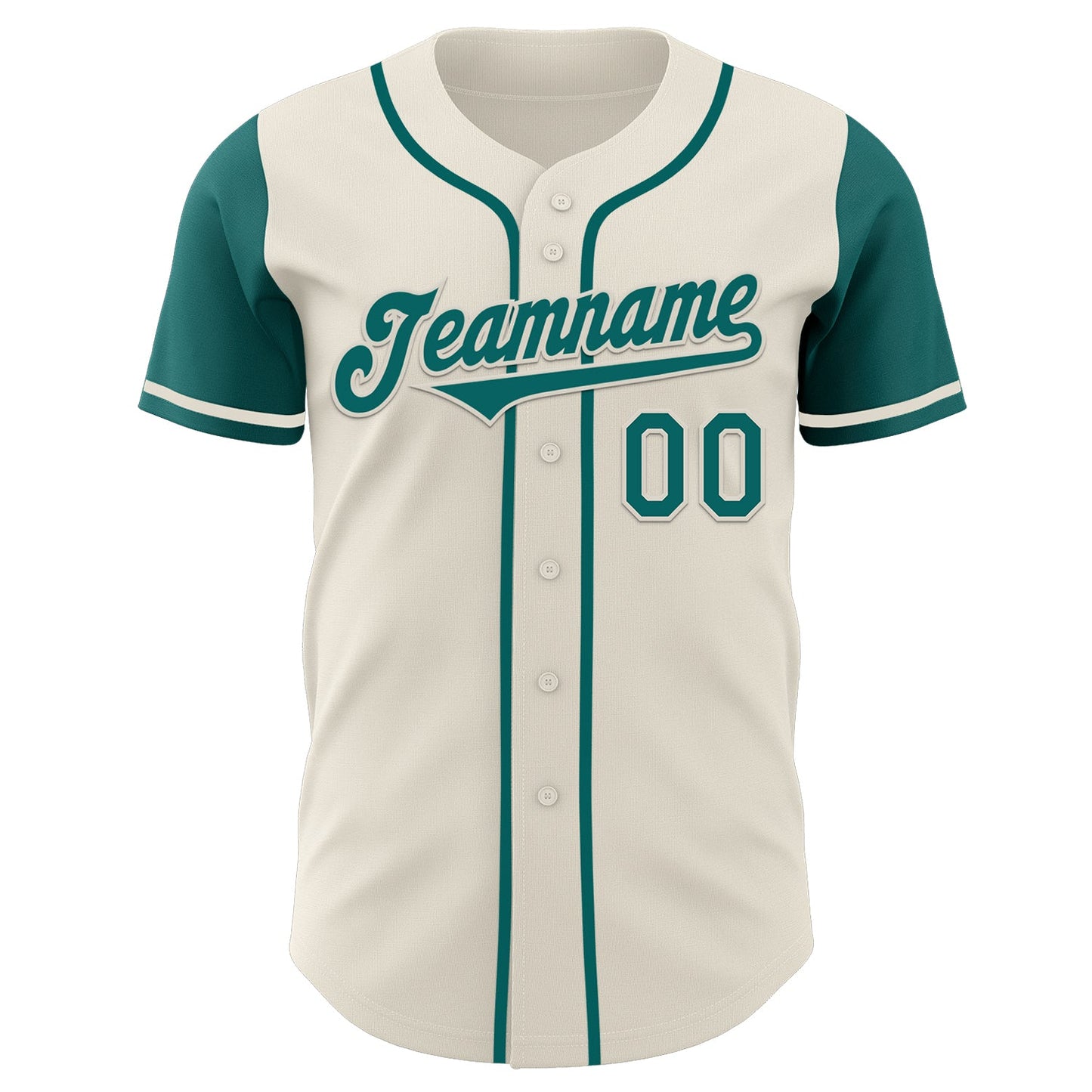 Custom Cream Teal Authentic Two Tone Baseball Jersey - Sky-Custom