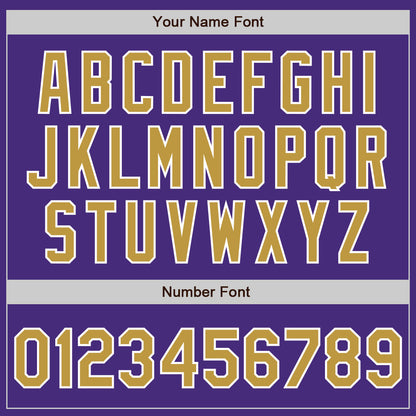 Custom Purple Old Gold-White Authentic Two Tone Baseball Jersey - Sky-Custom