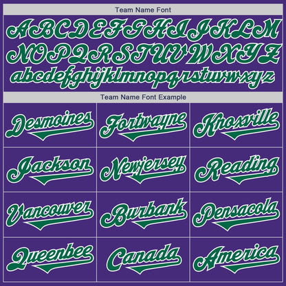 Custom Purple Kelly Green-White Authentic Two Tone Baseball Jersey - Sky-Custom
