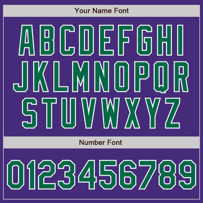 Custom Purple Kelly Green-White Authentic Two Tone Baseball Jersey - Sky-Custom