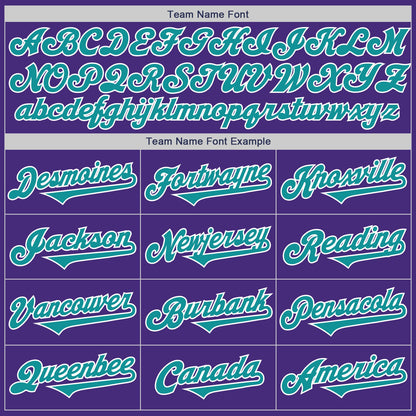 Custom Purple Teal-White Authentic Two Tone Baseball Jersey - Sky-Custom