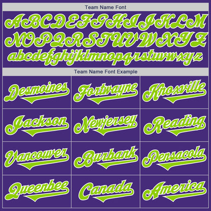 Custom Purple Neon Green-White Authentic Two Tone Baseball Jersey - Sky-Custom