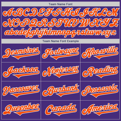 Custom Purple Orange-White Authentic Two Tone Baseball Jersey - Sky-Custom