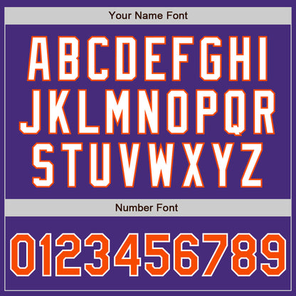 Custom Purple Orange-White Authentic Two Tone Baseball Jersey - Sky-Custom