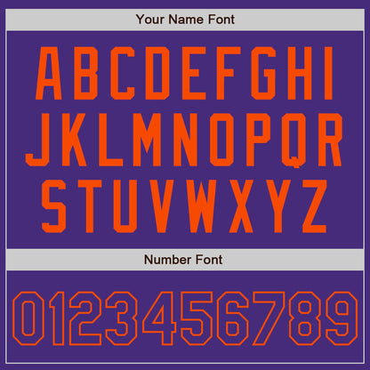 Custom Purple Orange Authentic Two Tone Baseball Jersey - Sky-Custom
