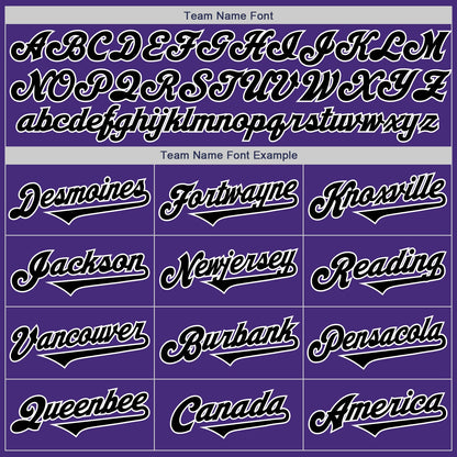Custom Purple Black-White Authentic Two Tone Baseball Jersey - Sky-Custom