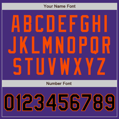 Custom Purple Black-Orange Authentic Two Tone Baseball Jersey - Sky-Custom