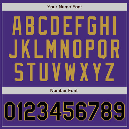 Custom Purple Black-Old Gold Authentic Two Tone Baseball Jersey - Sky-Custom