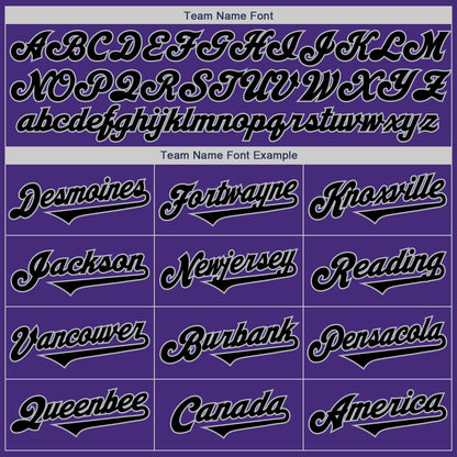 Custom Purple Black-Gray Authentic Two Tone Baseball Jersey - Sky-Custom