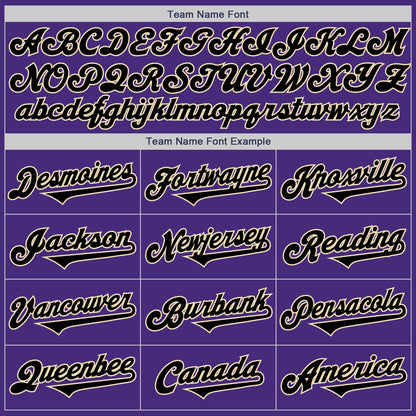 Custom Purple Black-Cream Authentic Two Tone Baseball Jersey - Sky-Custom