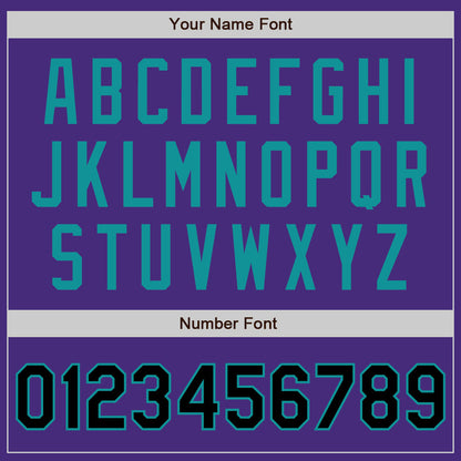 Custom Purple Black-Teal Authentic Two Tone Baseball Jersey - Sky-Custom