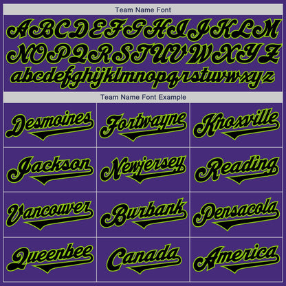 Custom Purple Black-Neon Green Authentic Two Tone Baseball Jersey - Sky-Custom