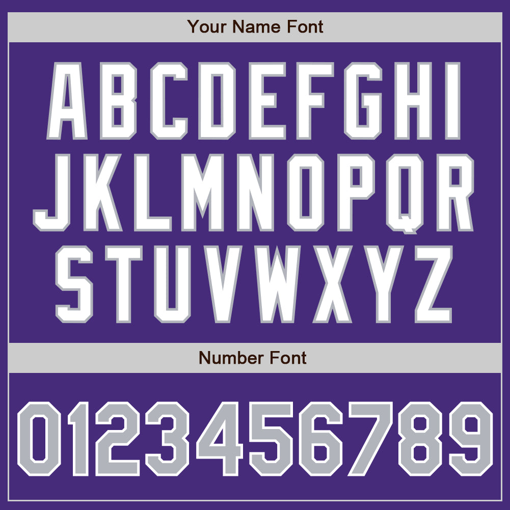 Custom Purple Gray-White Authentic Two Tone Baseball Jersey - Sky-Custom