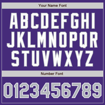 Custom Purple Gray-White Authentic Two Tone Baseball Jersey - Sky-Custom