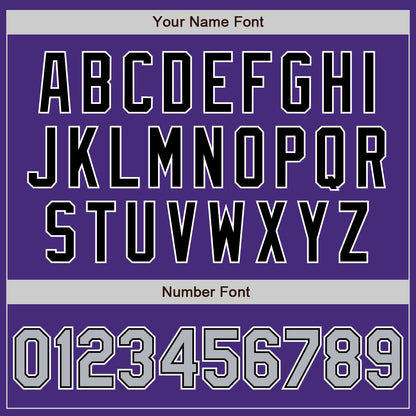 Custom Purple Gray-Black Authentic Two Tone Baseball Jersey - Sky-Custom