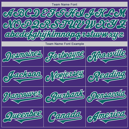 Custom Purple Teal-White Authentic Two Tone Baseball Jersey - Sky-Custom