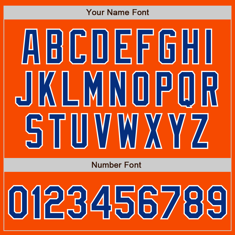 Custom Orange Royal-White Authentic Two Tone Baseball Jersey - Sky-Custom