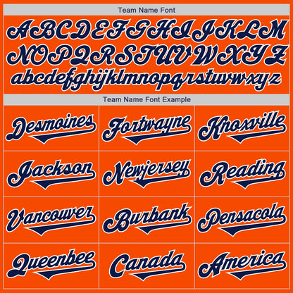 Custom Orange Navy-White Authentic Two Tone Baseball Jersey - Sky-Custom