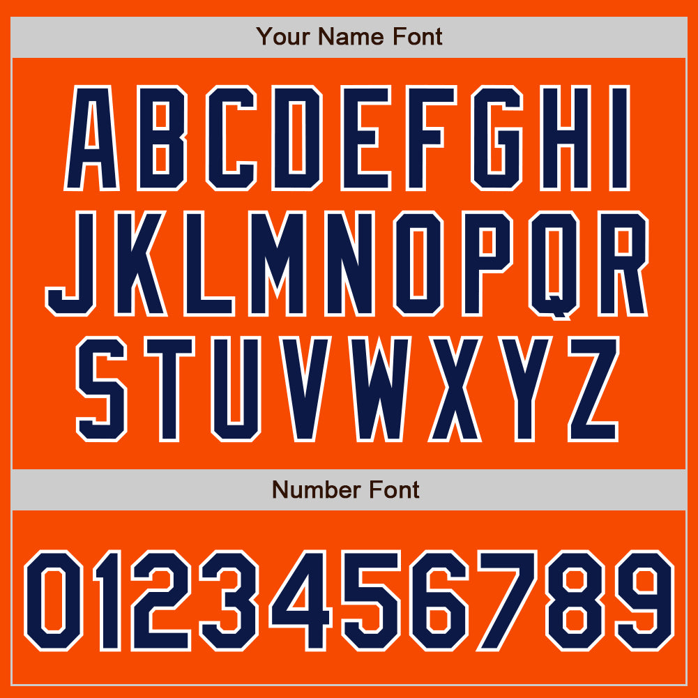 Custom Orange Navy-White Authentic Two Tone Baseball Jersey - Sky-Custom