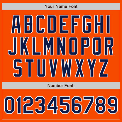 Custom Orange Navy-White Authentic Two Tone Baseball Jersey - Sky-Custom