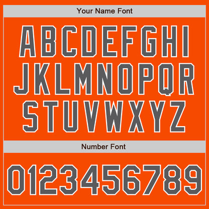 Custom Orange Steel Gray-White Authentic Two Tone Baseball Jersey - Sky-Custom