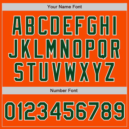 Custom Orange Green-White Authentic Two Tone Baseball Jersey - Sky-Custom