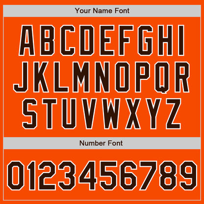Custom Orange Brown-White Authentic Two Tone Baseball Jersey - Sky-Custom
