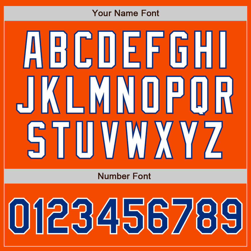 Custom Orange Royal-White Authentic Two Tone Baseball Jersey - Sky-Custom