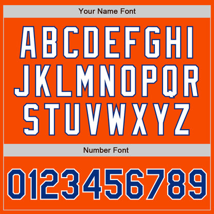 Custom Orange Royal-White Authentic Two Tone Baseball Jersey - Sky-Custom