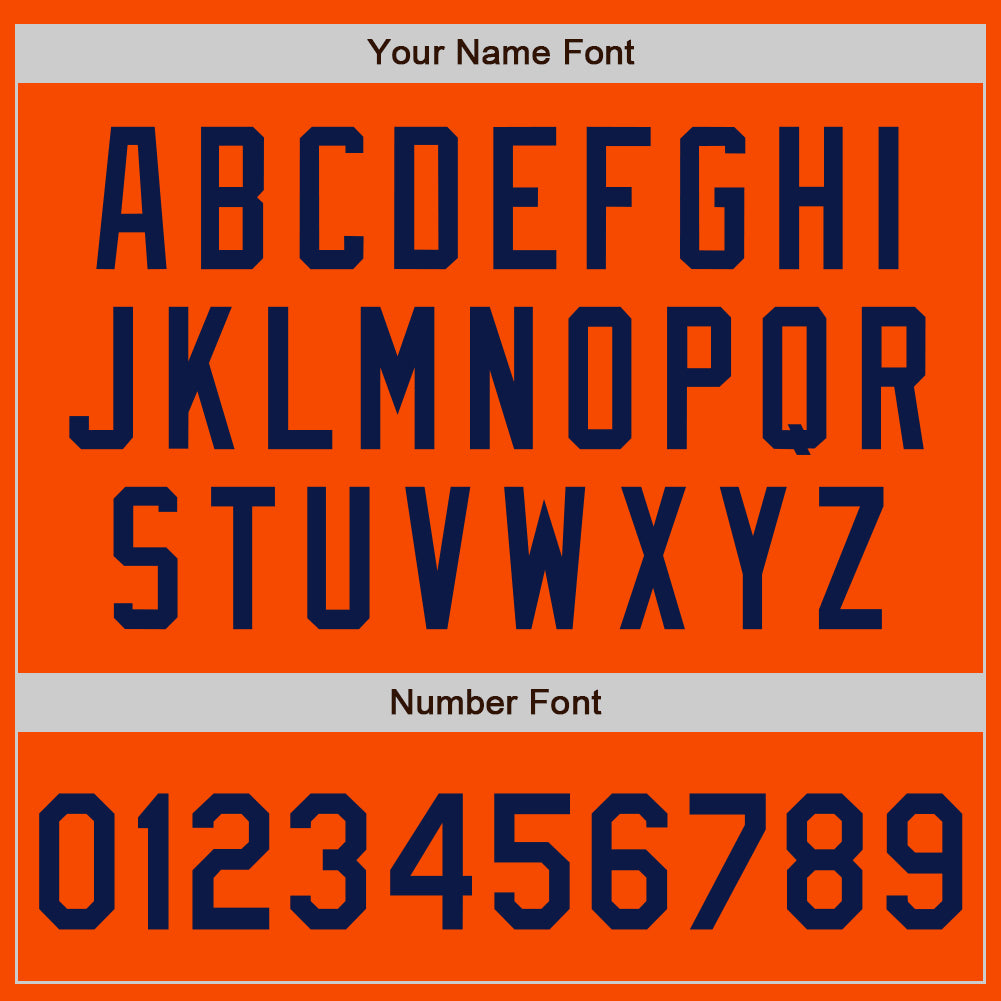 Custom Orange Navy Authentic Two Tone Baseball Jersey - Sky-Custom