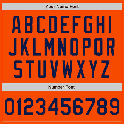 Custom Orange Navy Authentic Two Tone Baseball Jersey - Sky-Custom