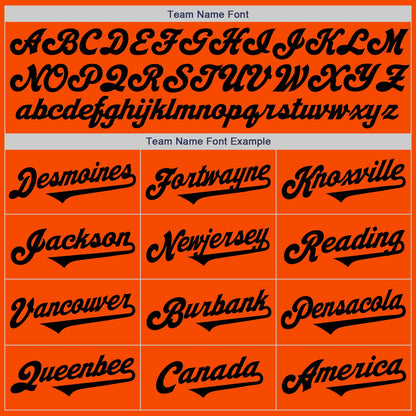 Custom Orange Black Authentic Two Tone Baseball Jersey - Sky-Custom
