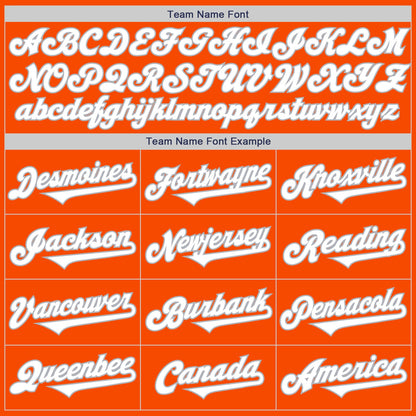 Custom Orange White-Gray Authentic Two Tone Baseball Jersey - Sky-Custom